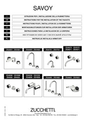 ZUCCHETTI SAVOY ZSA401 Instrucciones Para La Instalación