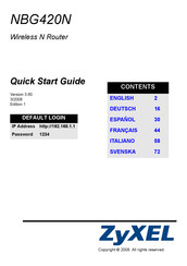 Zyxel NBG420N Guia De Inicio Rapido
