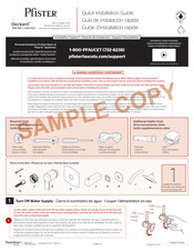 Pfister Deckard LG89-XDA Guía De Instalación Rápida