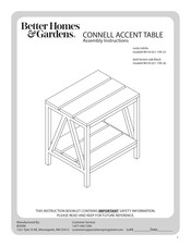 Better Homes and Gardens CONNELL BH18-021-199-25 Instrucciones De Ensamble