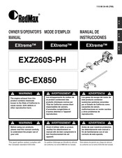 RedMax EXtreme BC-EX850 Manual De Instrucciones