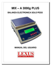 Lexus Electronic Scales MIX-A 3000g PLUS Manual Del Usuario