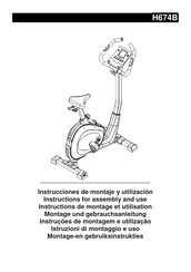 BH FITNESS H674B Instrucciones De Montaje Y Utilización