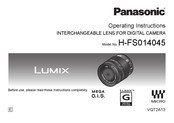 Panasonic LUMIX H-FS014045 Instrucciones De Operación