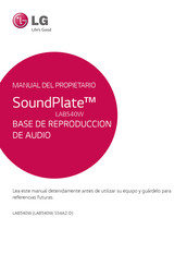 LG SoundPlate LAB540W Manual Del Propietário