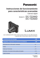 Panasonic LUMIX DC-TZ200D Instrucciones De Funcionamiento Para Características Avanzadas