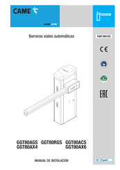 CAME GGT80RGS Manual De Instalación