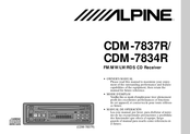 Alpine CDM-7837R Manual De Operación