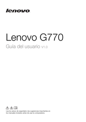 Lenovo G770 Guia Del Usuario