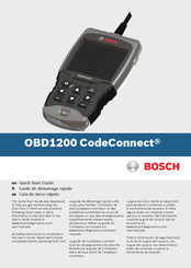 Bosch CodeConnect OBD1200 Guia De Inicio Rapido