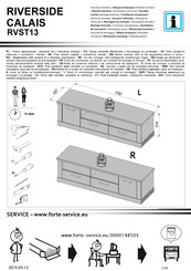 Forte RIVERSIDE CALAIS RVST13 Instrucciones De Montaje