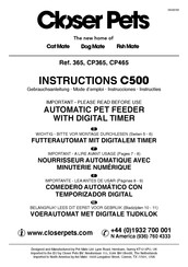 Closer pets CP465 Instrucciones