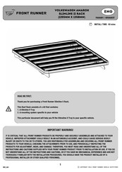 Front Runner KRVA003T Manual De Instrucciones