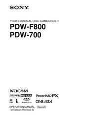 Sony PDW-700 Manual Del Operador