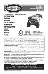 Simpson PS3425 Manual De Instrucciones