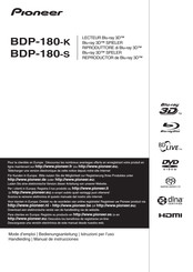 Pioneer BDP-180-K Manual De Instrucciones