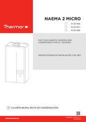 Thermor NAEMA 2 MICRO 30 Instrucciones De Instalacion Y De Uso