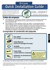 D-Link DSL-G604T Guia De Inicio Rapido