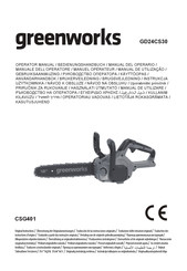 GreenWorks GD24CS30 Manual Del Operario