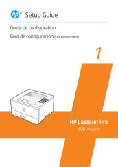 HP LaserJet Pro 4001dne Serie Guía De Configuración