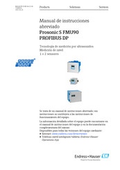 Endress+Hauser Prosonic S FMU90 PROFIBUS DP Manual De Instrucciones Abreviado