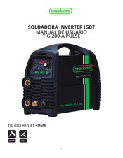 maskiner TIG 200-A PULSE Manual De Usuario