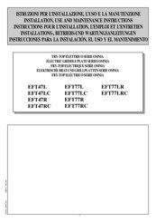 MBM OMNIA EFT77R Instrucciones Para La Instalación, El Uso Y El Mantenimiento