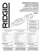 RIDGID R866011 Manual Del Operador