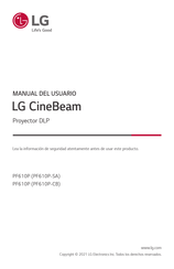 LG CineBeam PF610P-SA Manual Del Usuario