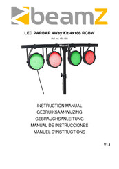 Beamz professional LED PARBAR 4Way Manual De Instrucciones