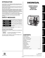 Honda WMP20X1E Manual Del Propietário