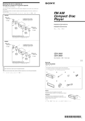 Sony CDX-3800 Instalación / Conexiones