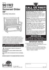 Garden Wood Furniture 961W2 Instrucciones Para Armar