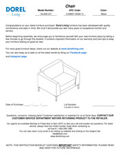 DOREL Living DL059-CH Instrucciones De Montaje