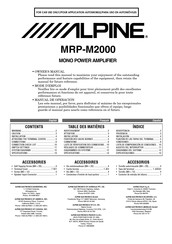 Alpine MRP-M2000 Manual De Operación