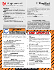 Chicago Pneumatic CP893 Serie Manual De Instrucciones