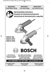 Bosch GWS10-45PE Instrucciones De Funcionamiento Y Seguridad