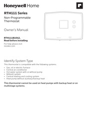 Honeywell Home RTH111 Serie Manual Del Propietário