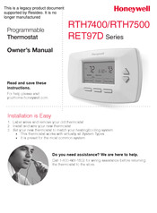 Honeywell RET97D Serie Manual Del Propietário