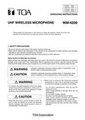 Toa WM-4200 Instrucciones De Uso