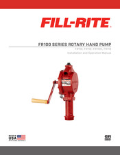 FILL-RITE FR112 Manual De Instalación Y Operación