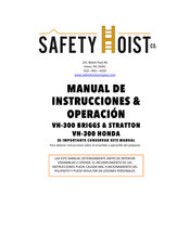 Safety Hoist VH-300 Manual De Instrucciones