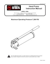 BVA Hydraulics P240L Manual De Instrucciones