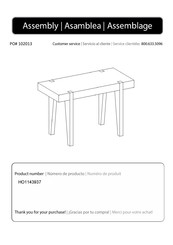 SEI Furniture HO1143937 Instrucciones De Asamblea