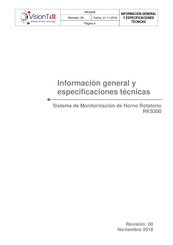 VisionTIR RKS300 Información General Y Especificaciones Técnicas