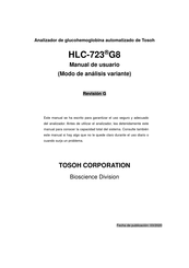 Tosoh HLC-723 G8 Manual De Usuario