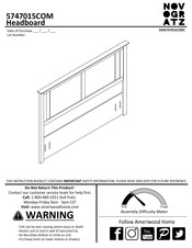 Novogratz 5747015COM Instrucciones De Montaje