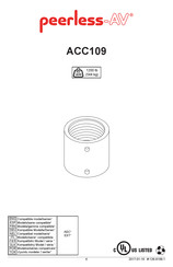 peerless-AV ACC109 Manual Del Usuario