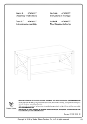 Walker Edison AF40MXCT Instrucciones De Ensamblaje