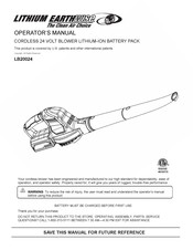 Lithium Earthwise LB20024 Manual Del Operario